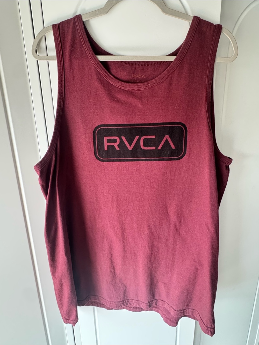 RVCA Men’s Maroon Logo Tank Top